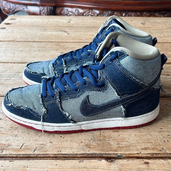 Nike SB Dunk High QS "Reese Forbes Denim" Sneakers - Picture 8 of 14
